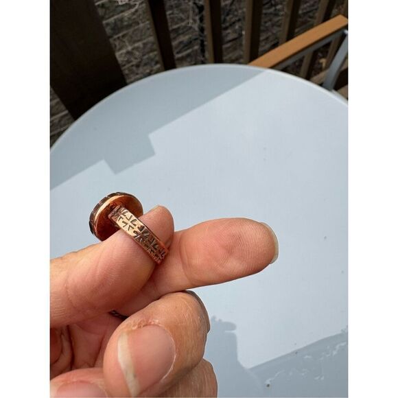 Ring, Copper and Blue Calcite Ring, size 10, NEW, Handmade, Artisan - Picture 4 of 12